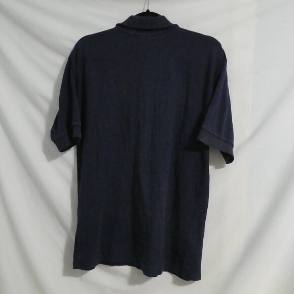 GLOBAL | large | Men's Navy Polo Short Sleeve Vintage Shirt | Made In Canada - Picture 2 of 13
